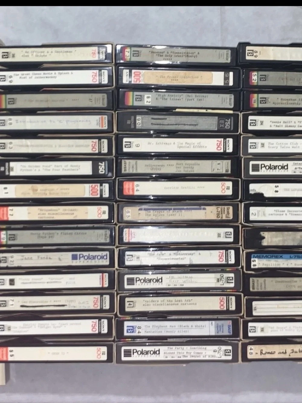 Lot of 45 Vintage Betamax Tapes